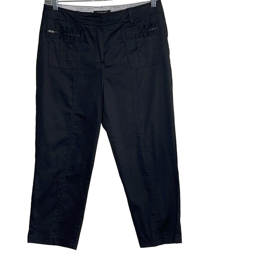 SANDRO SPORTSWEAR BLACK CROPPED PANTS SIZE 10
